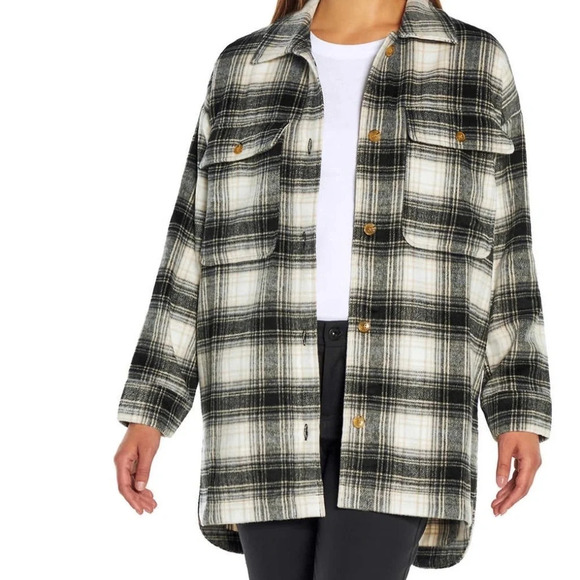 Banana Republic Tops - Banana Republic Women Plaid Flannel Shirt Jacket wWith Pockets Button Up SMALL